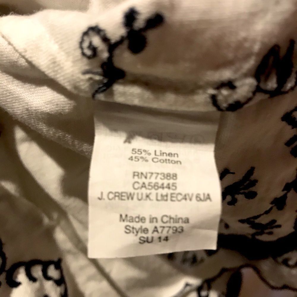 J.Crew Embroidered Linen Blend Mini Dress European Coastal Summer Resort XXS - Picture 14 of 14